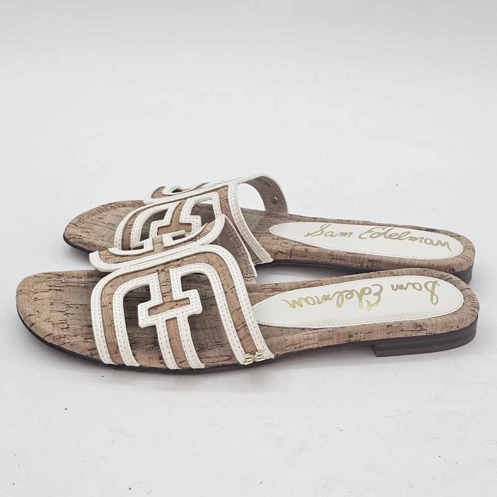 Sam Edelman Bay Cork Double E Logo Slide Sandals – Size 6.5 - Picture 4 of 9